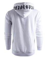 H11363 LETTER EMBROIDERY FLEECE HOODIE