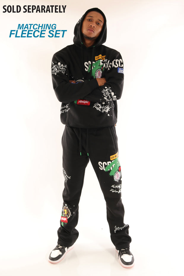 STAY AMAZING FLEECE PANTS-P11453 (BLACK)