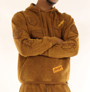 WASHED FLEECE HOODIE-H11456 (WASHED TOFFEE)