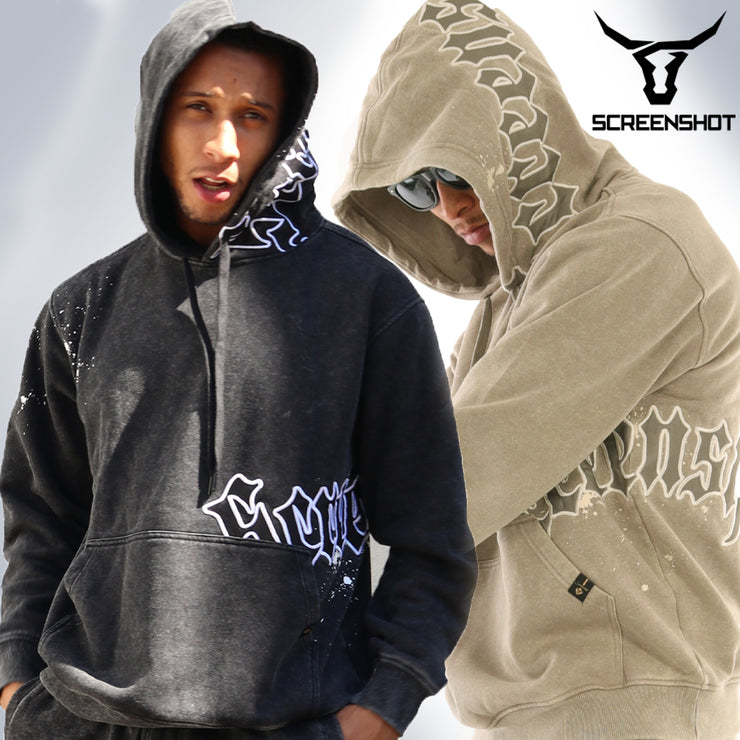 WASHED FLEECE HOODIE-H11511 (WASHED TAN)