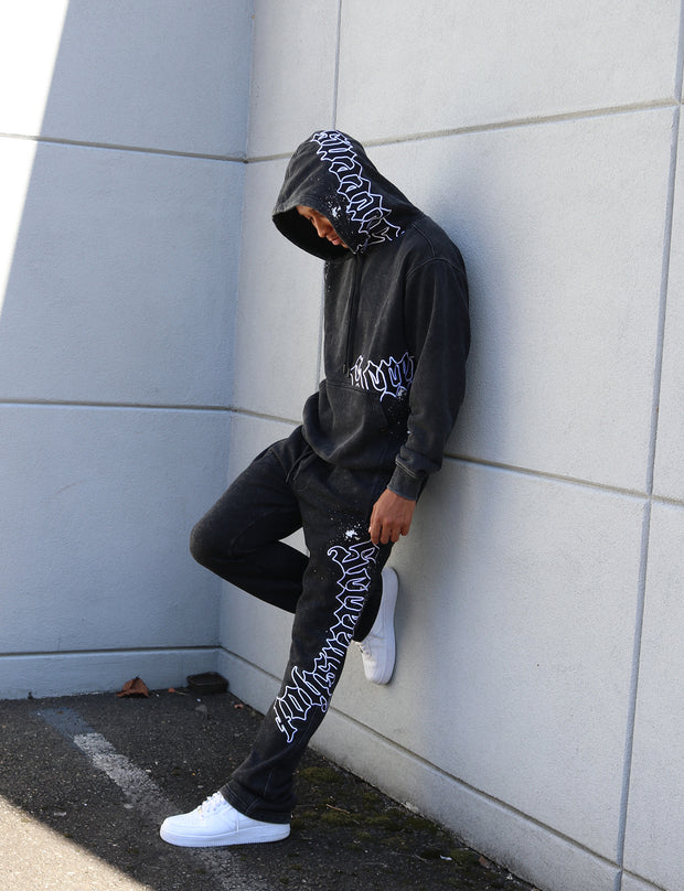 WASHED FLEECE HOODIE-H11511 (WASHED BLACK)