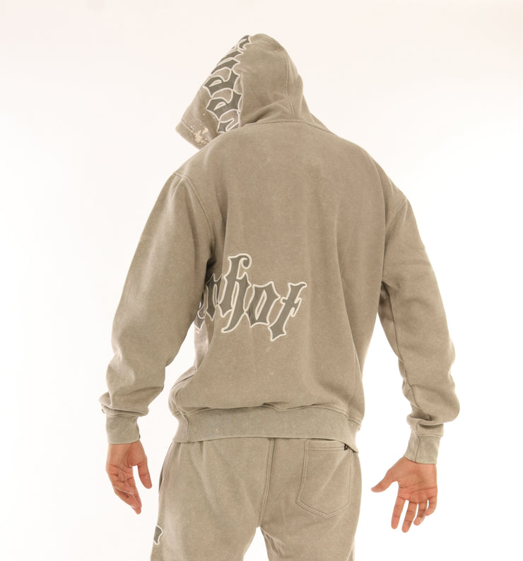 WASHED FLEECE HOODIE-H11511 (WASHED TAN)