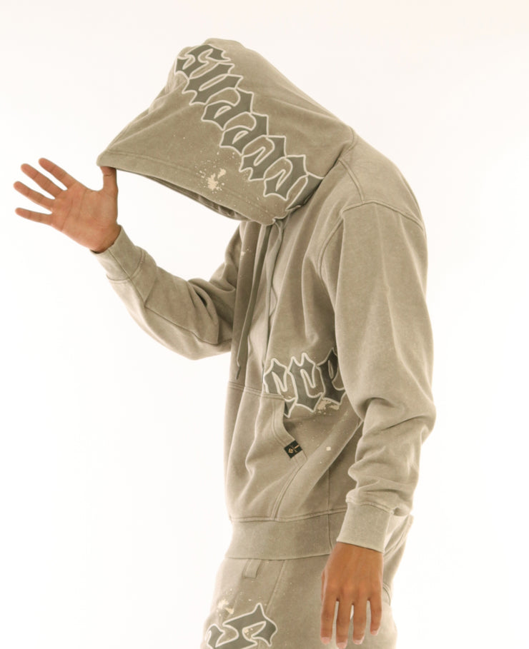 WASHED FLEECE HOODIE-H11511 (WASHED TAN)