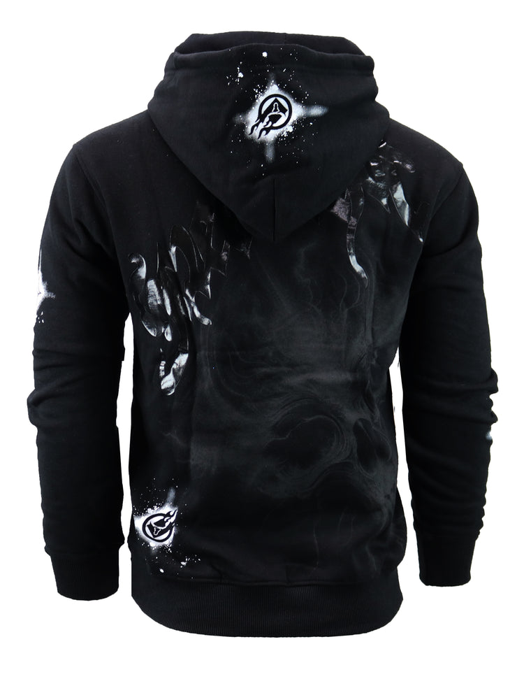 WASHED FLEECE HOODIE-H11521 (BLACK/BK)