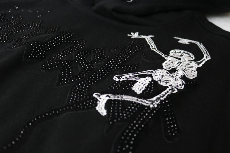WASHED FLEECE HOODIE-H11521 (BLACK/BK)
