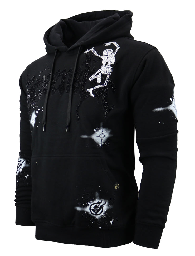 WASHED FLEECE HOODIE-H11521 (BLACK/BK)