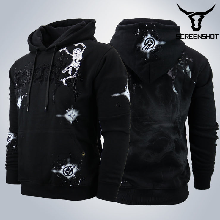 WASHED FLEECE HOODIE-H11521 (BLACK/BK)