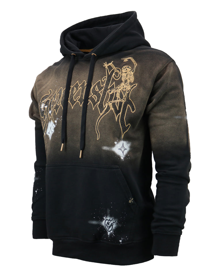 WASHED FLEECE HOODIE-H11521 (WASHED BLACK)