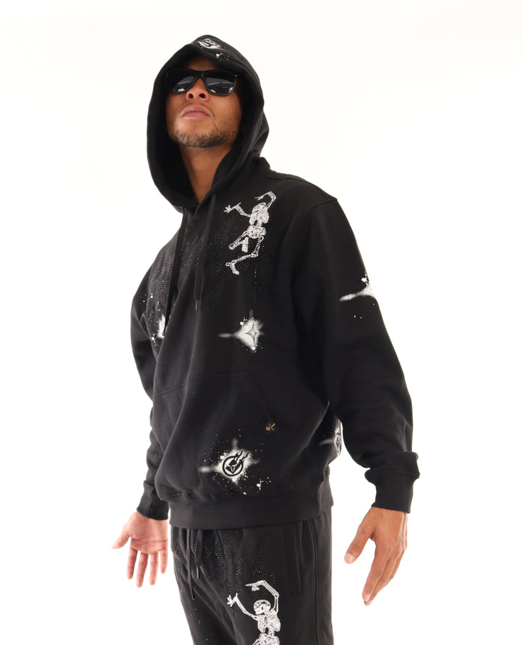 WASHED FLEECE HOODIE-H11521 (BLACK/BK)