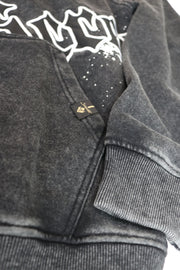 WASHED FLEECE HOODIE-H11511 (WASHED BLACK)