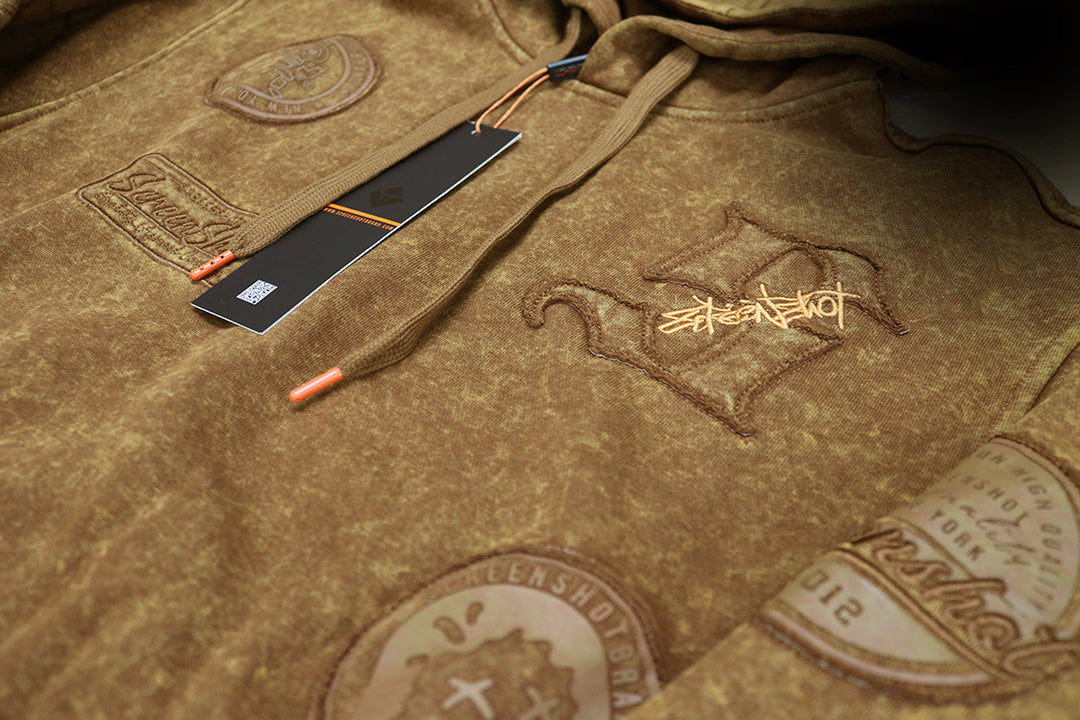 WASHED FLEECE HOODIE-H11456 (WASHED TOFFEE) – Screenshotbrand