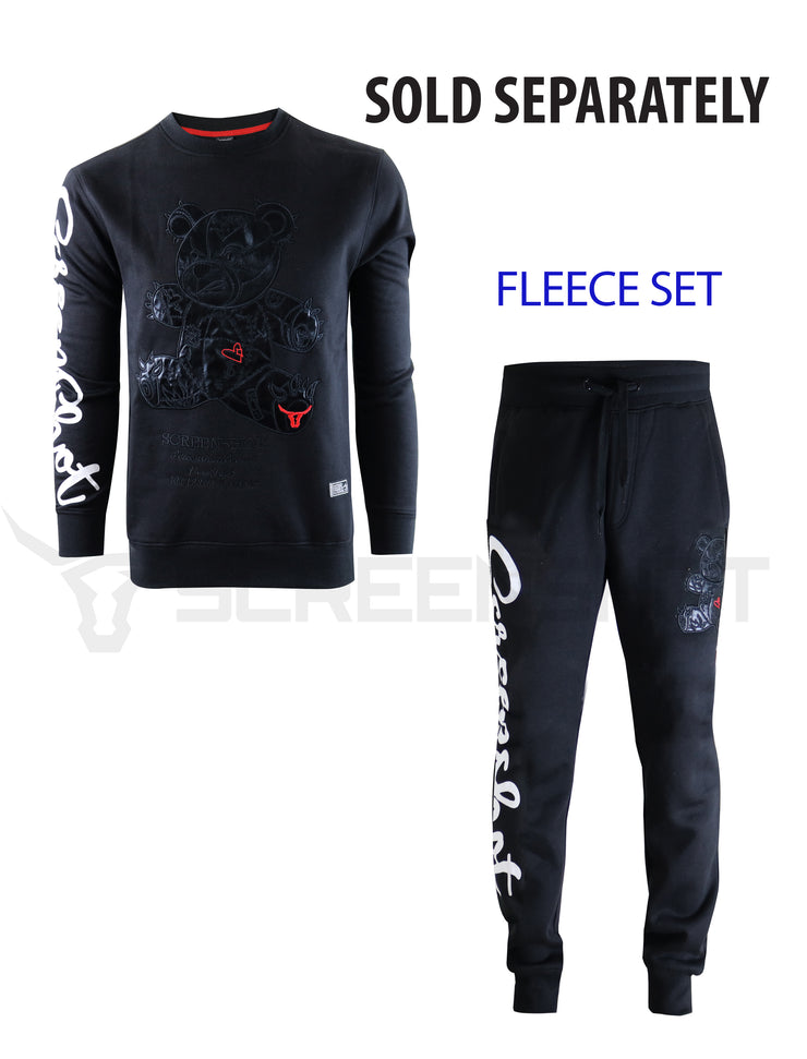 SCREENSHOT FLEECE PANTS-P1113 (BLACK/BK)