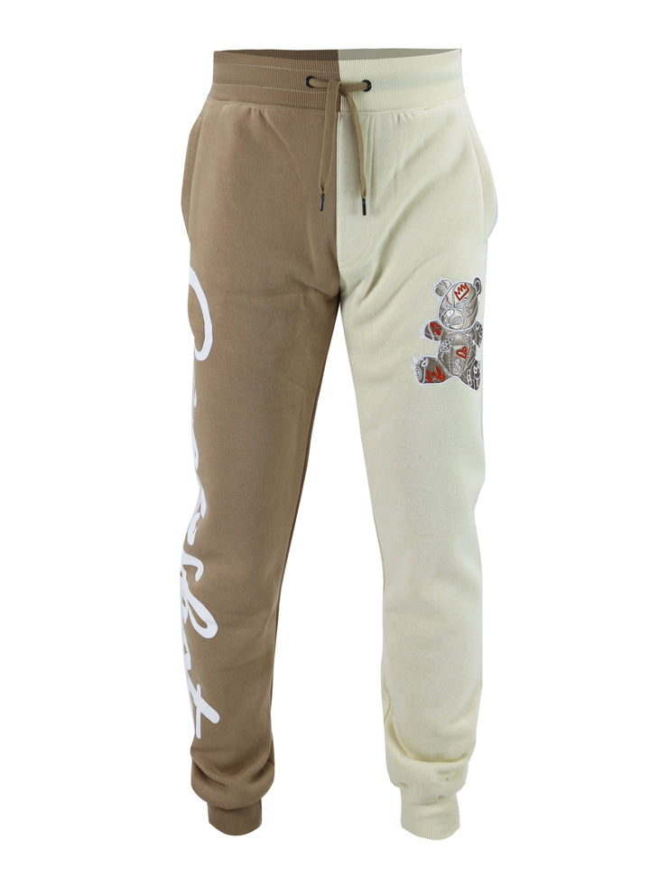 SCREENSHOT FLEECE PANTS-P1113 (KHAKI / CREAM)