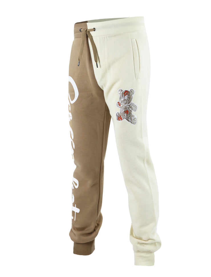 SCREENSHOT FLEECE PANTS-P1113 (KHAKI / CREAM)