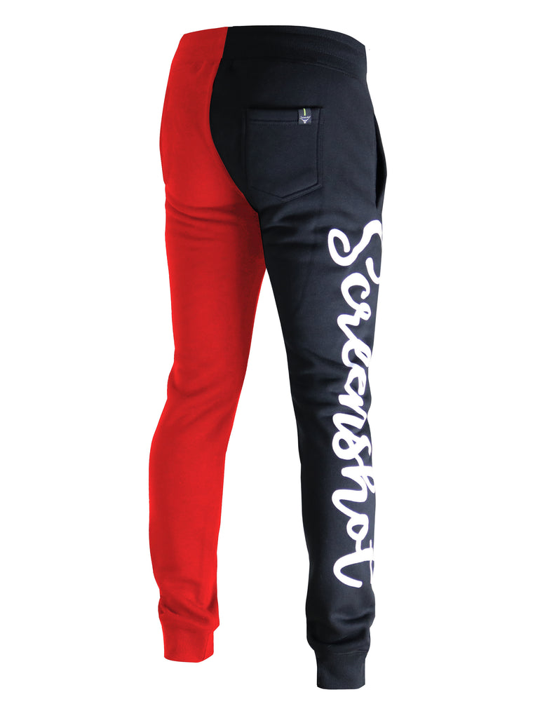 SCREENSHOT FLEECE PANTS-P1113 (BLACK/RED) – Screenshotbrand