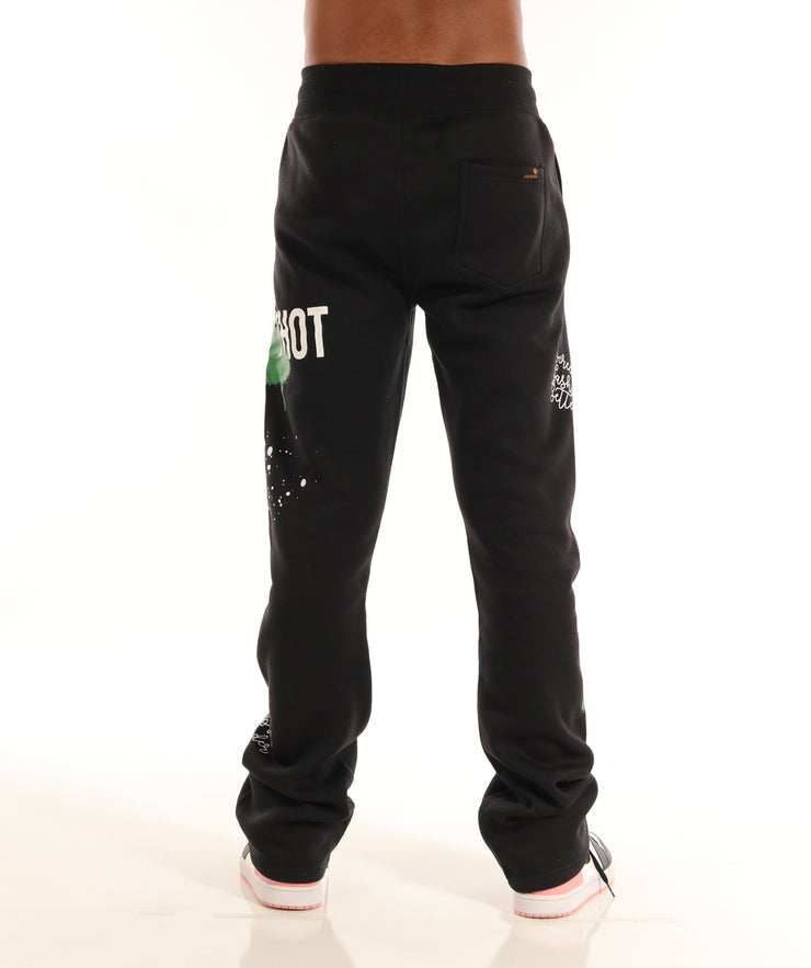 STAY AMAZING FLEECE PANTS-P11453 (BLACK)