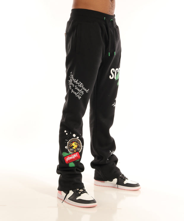 STAY AMAZING FLEECE PANTS-P11453 (BLACK)