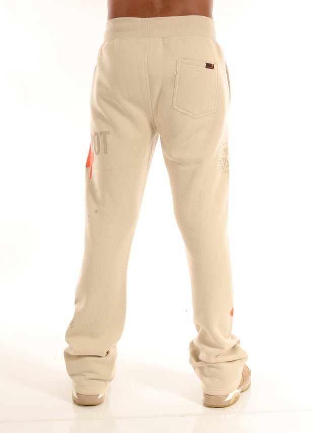 STAY AMAZING FLEECE PANTS-P11453 (STONE)