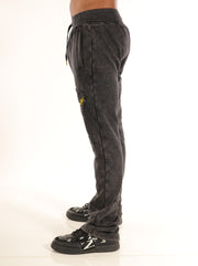 WASHED FLEECE PANTS-P11456 (WASHED BLACK)