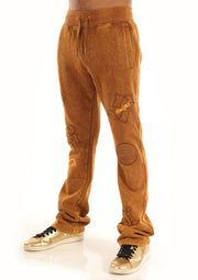 WASHED FLEECE PANTS-P11456 (WASHED TOFFEE)