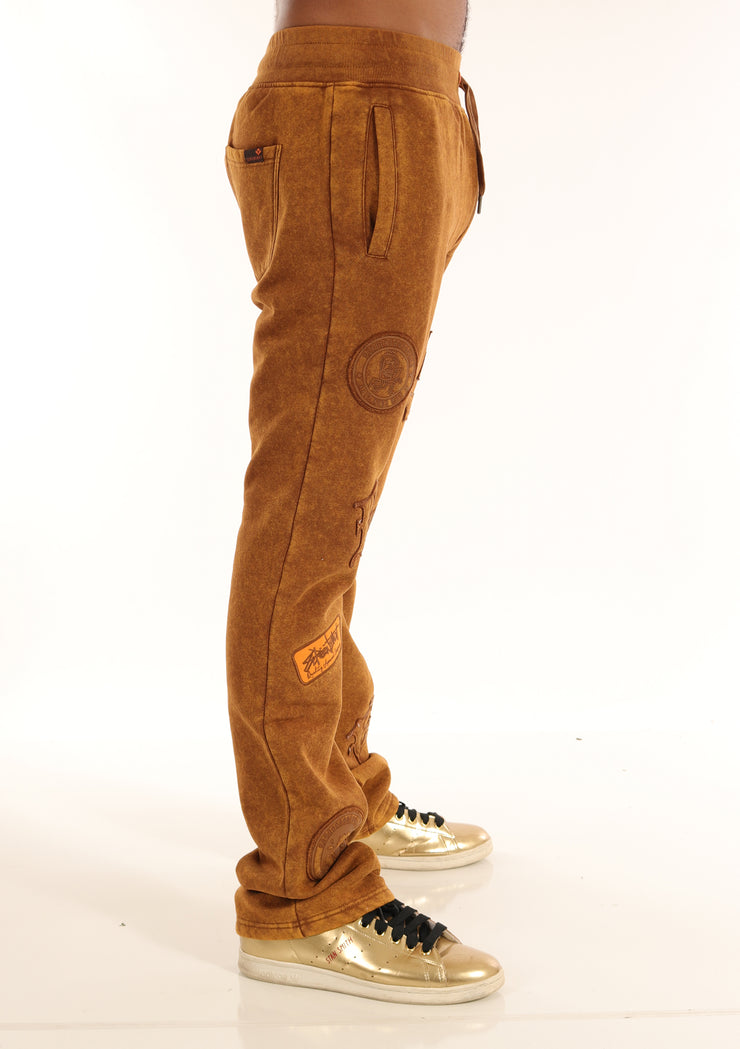 WASHED FLEECE PANTS-P11456 (WASHED TOFFEE)