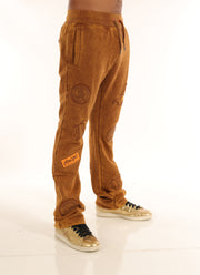 WASHED FLEECE PANTS-P11456 (WASHED TOFFEE)