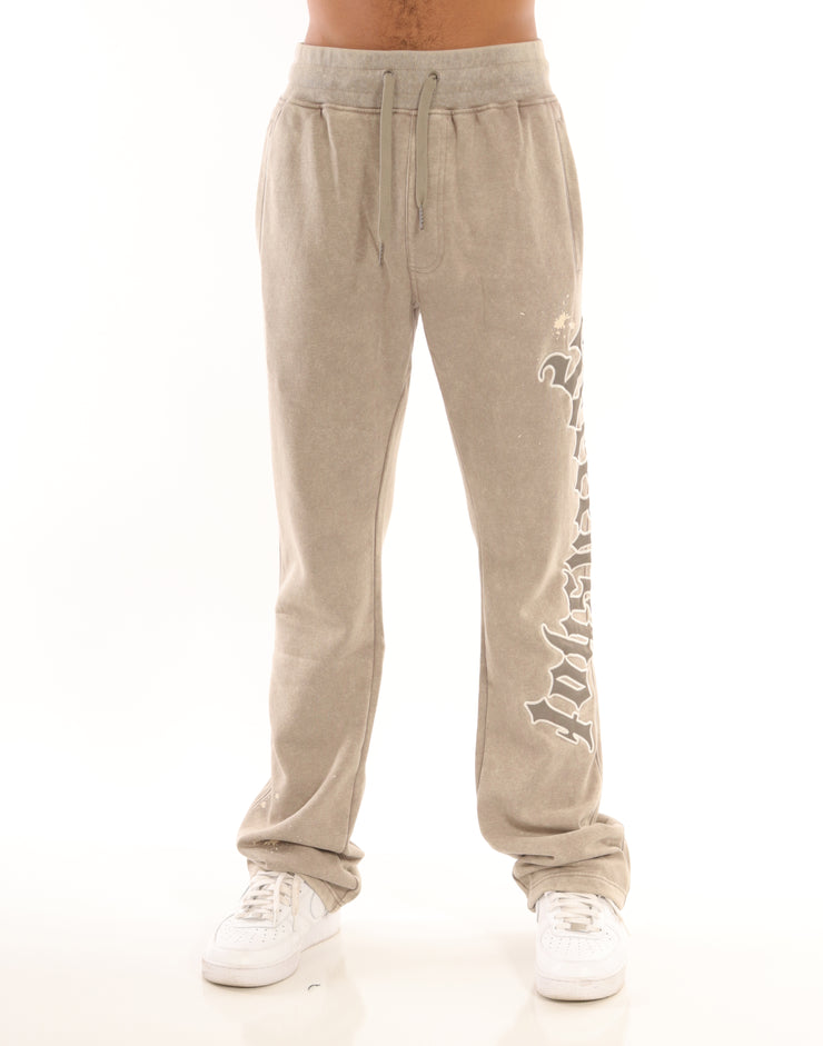 WASHED FLEECE PANTS-P11511 (WASHED TAN)