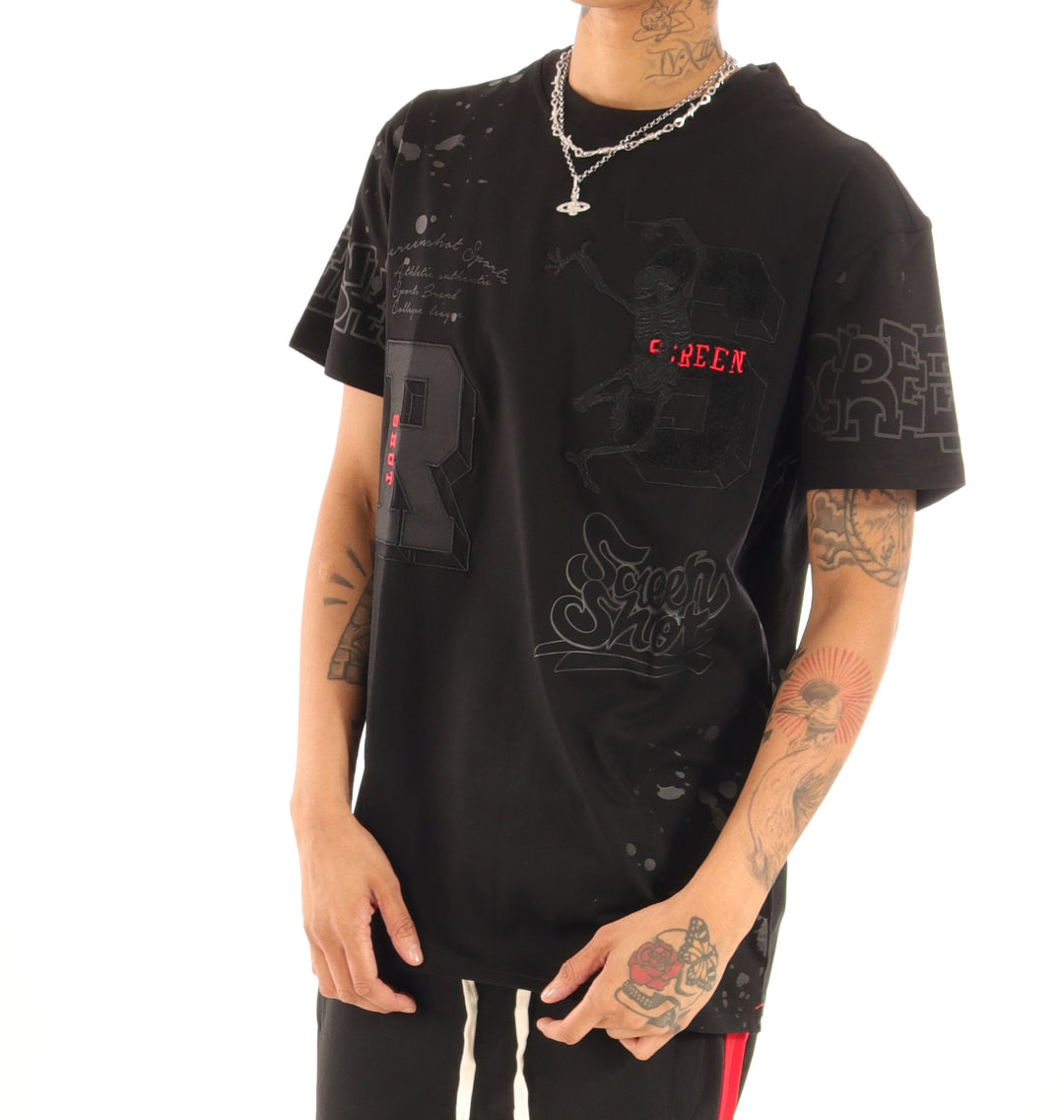 SCREENSHOT ATHLETIC T-SHIRTS - S11501 (BLACK/BK