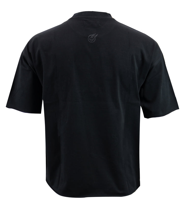ERROR IS POWER WASHING CROPPED T-SHIRTS - S11603 (JET BLACK