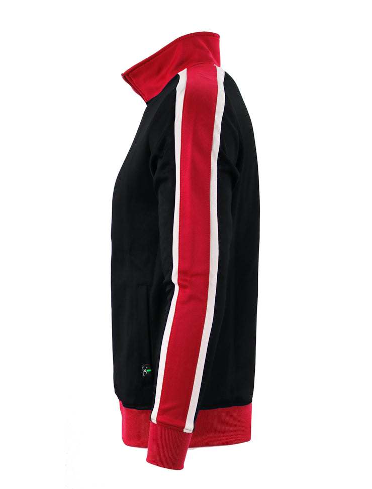 S51706-Color Block Track Jacket - (BLACK/RED) – Screenshotbrand