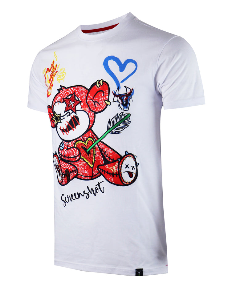 ANIMATION TEE-S1167 (WHITE/RED)
