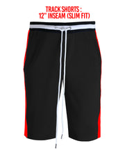 S91700-TRACK SHORTS (BLACK/RED)