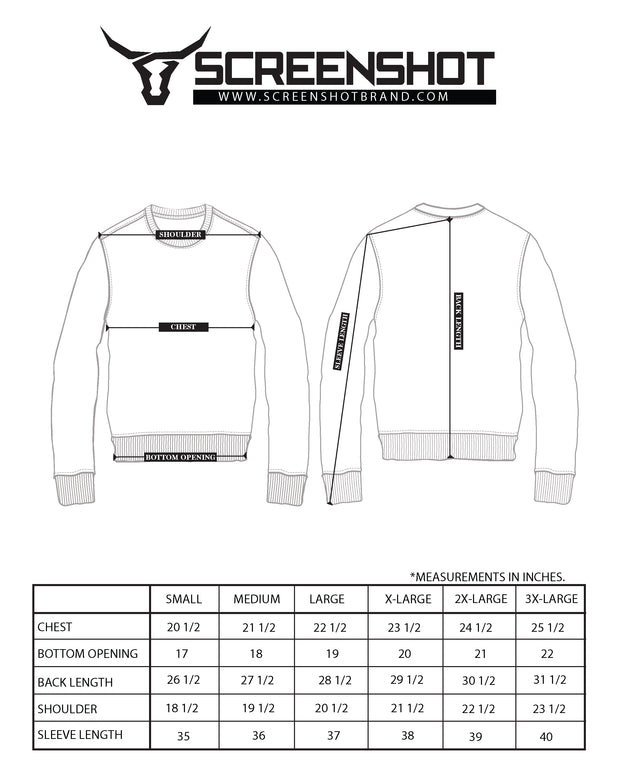 SCREENSHOT GRAFFITI CREW NECK FLEECE SWEAT SHIRTS-F11053 (WHITE)