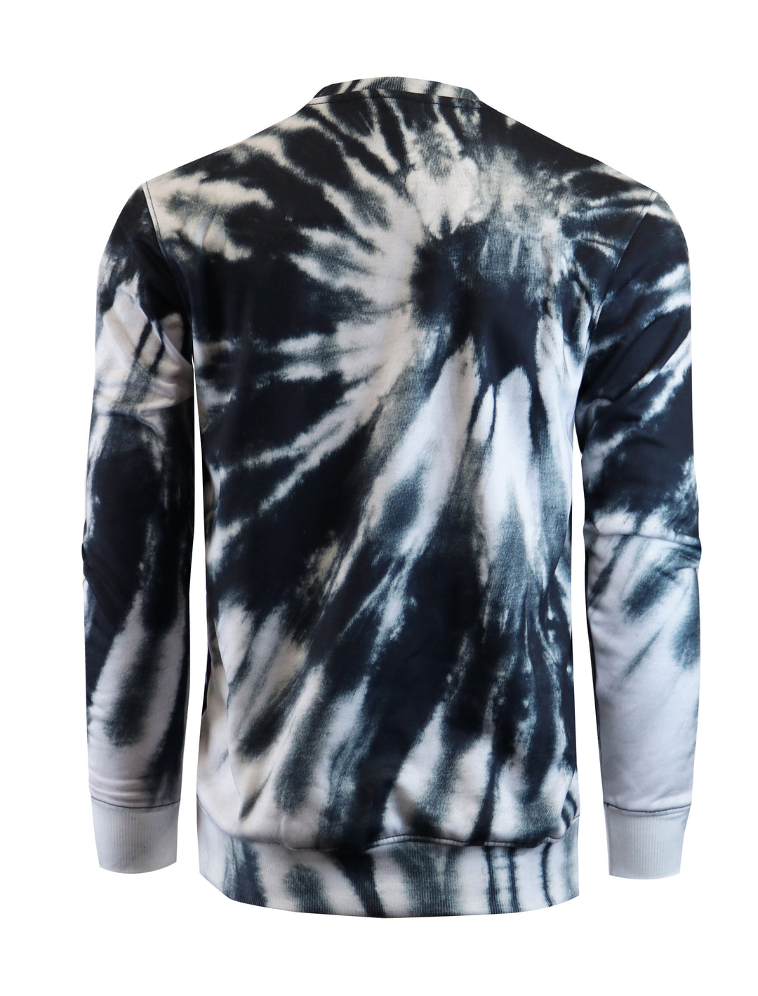 TIE DYE CREW NECK FLEECE SWEAT SHIRTS-F11082 (BLACK