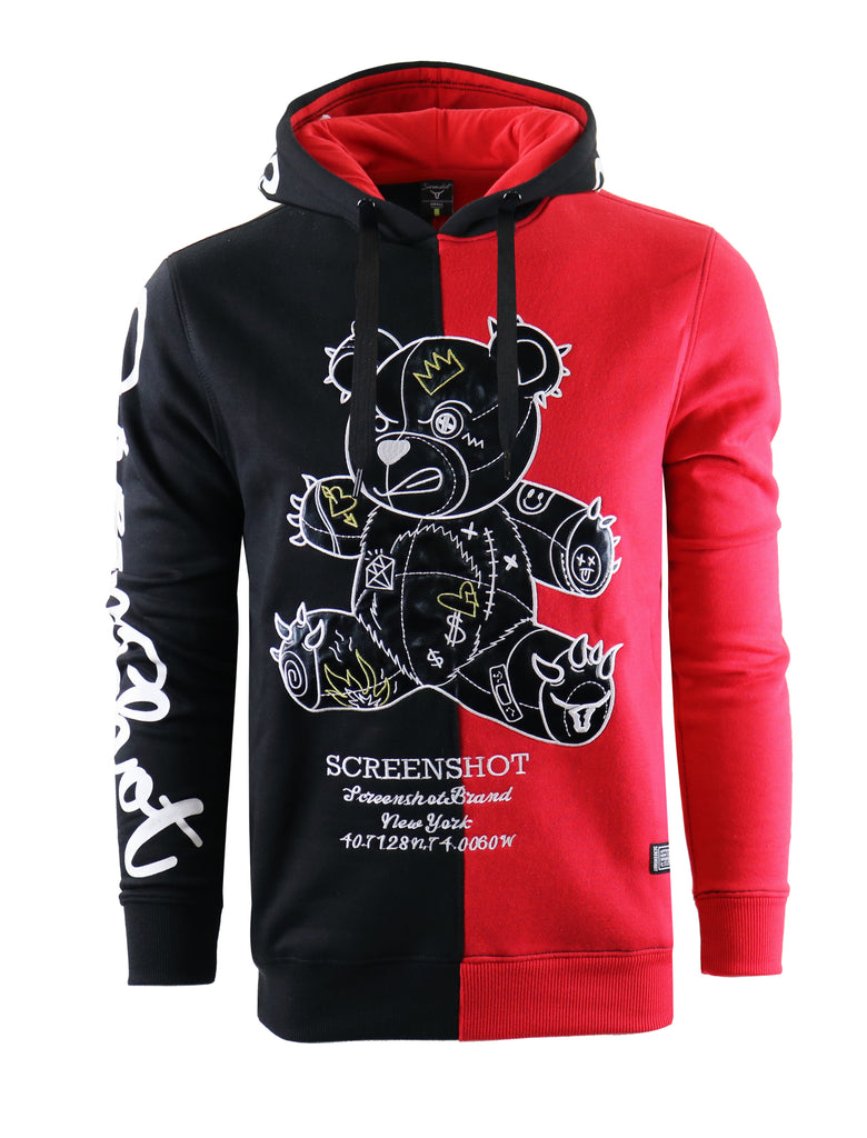 Red store bear hoodie