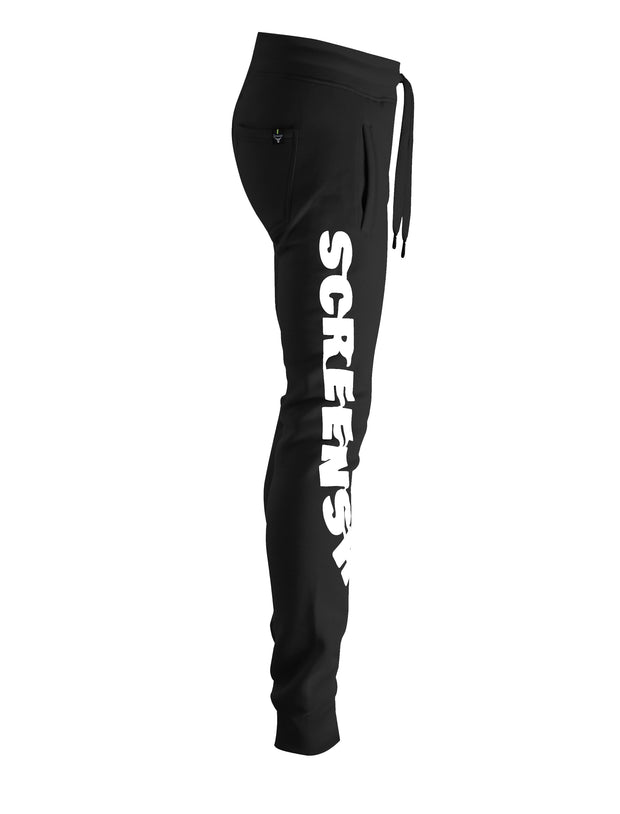 SCREENSHOT BURGER FLEECE SWEAT PANTS-P11064 (BLACK)