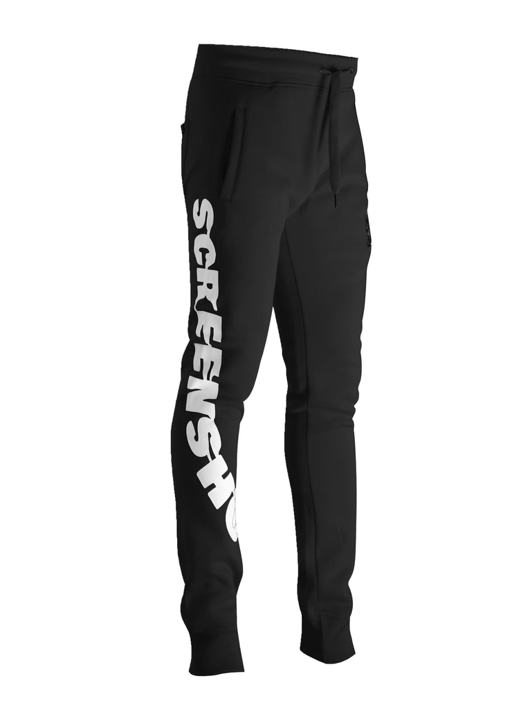 SCREENSHOT BURGER FLEECE SWEAT PANTS-P11064 (BLACK)