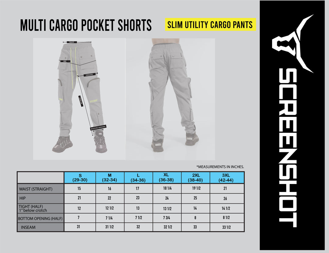3D MULTI POCKET NYLON CARGO PANTS-P11204 (BLACK) – Screenshotbrand