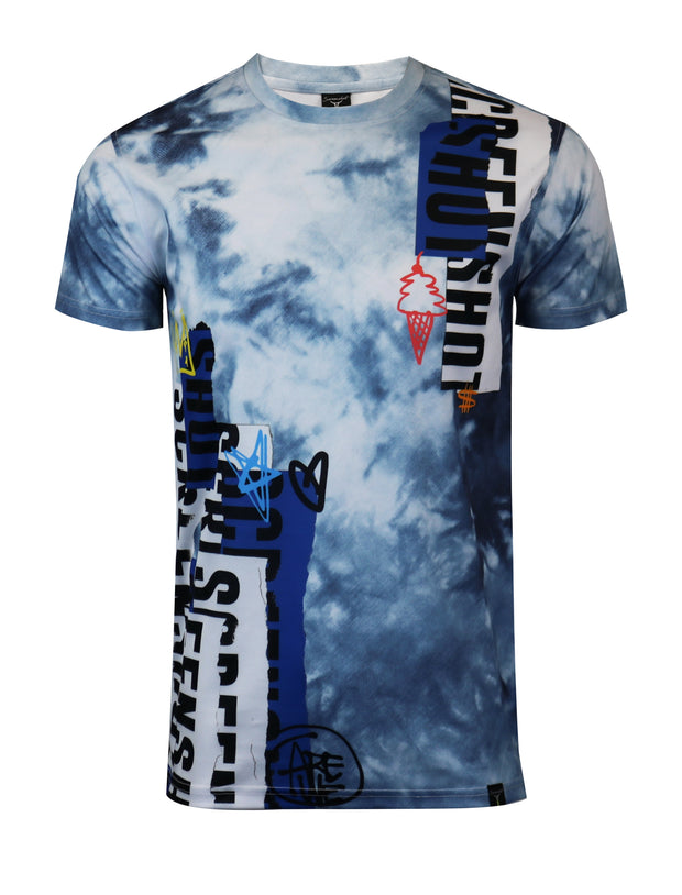 TIE DYE T-SHIRTS-S11087 (NAVY)