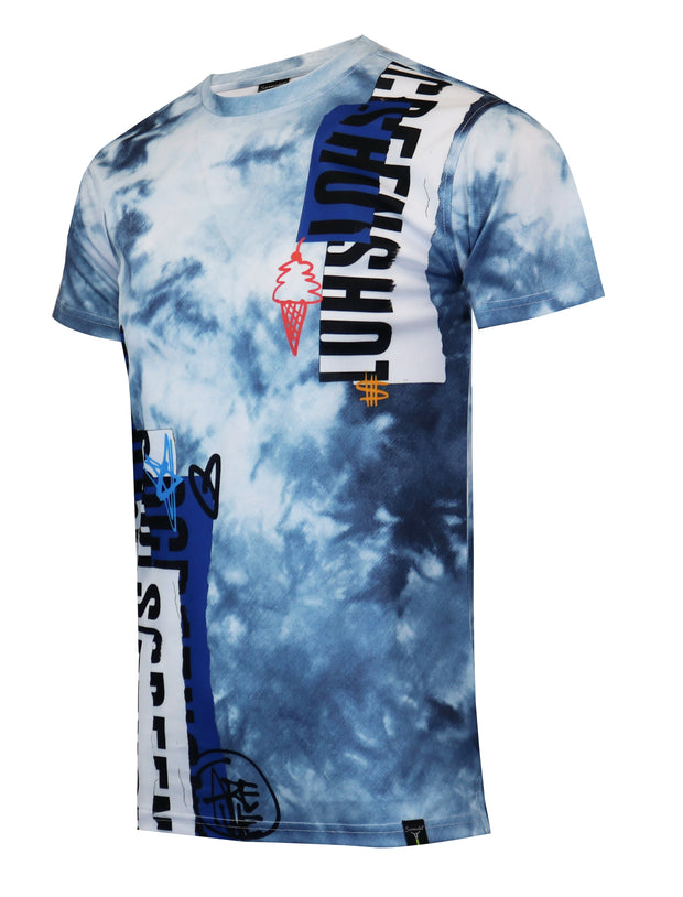 TIE DYE T-SHIRTS-S11087 (NAVY)