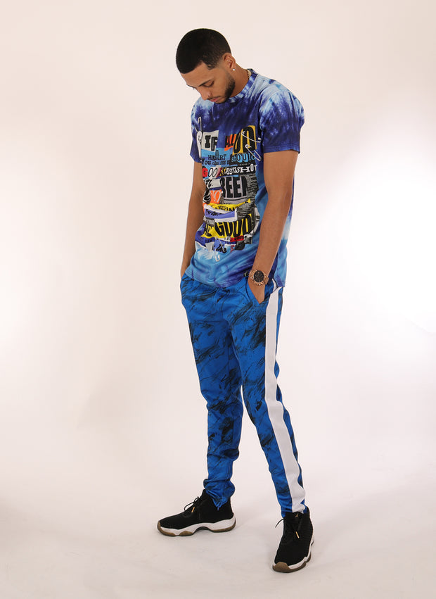 TIE DYE T-SHIRTS-S11091 (ST.BLUE)