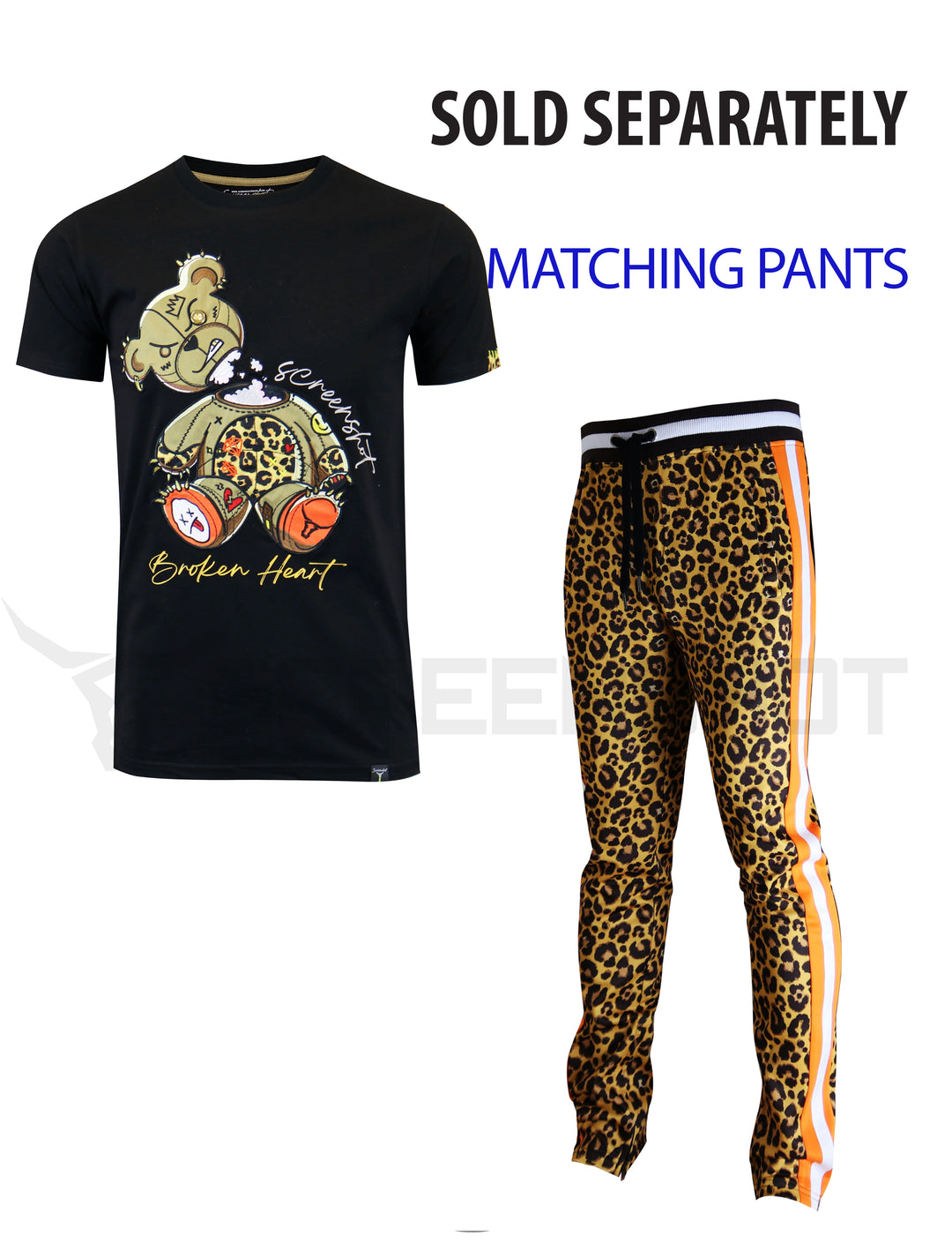 BROKEN HEART BEAR TEE-S11121 (BLACK) – Screenshotbrand
