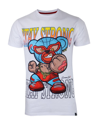 STAY STRONG GRAPHIC TEE-S11203 (WHITE)