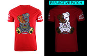 S1156 CYBER BEAR REFLETIVE T-SHIRTS (RED)
