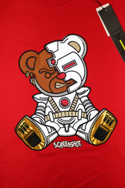 S1156 CYBER BEAR REFLETIVE T-SHIRTS (RED)