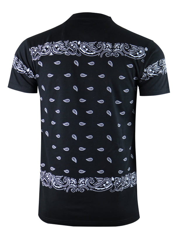 PAISELY BEAR TEE-S1169 (BLACK)