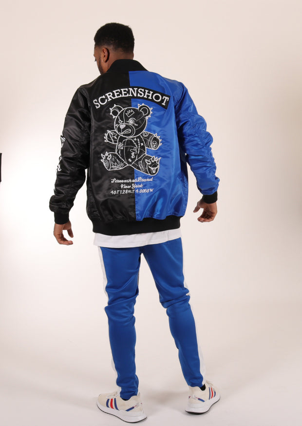 S51110-PATCHED BOMBER JACKET (ROYAL)