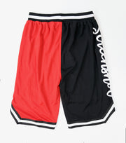 COLOR BLOCK MESH SHORTS - SS1113 (BLACK /RED)